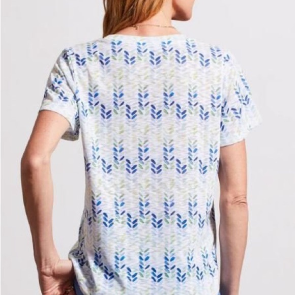 TRIBAL multicolored printed top side L preowned - Picture 11 of 11